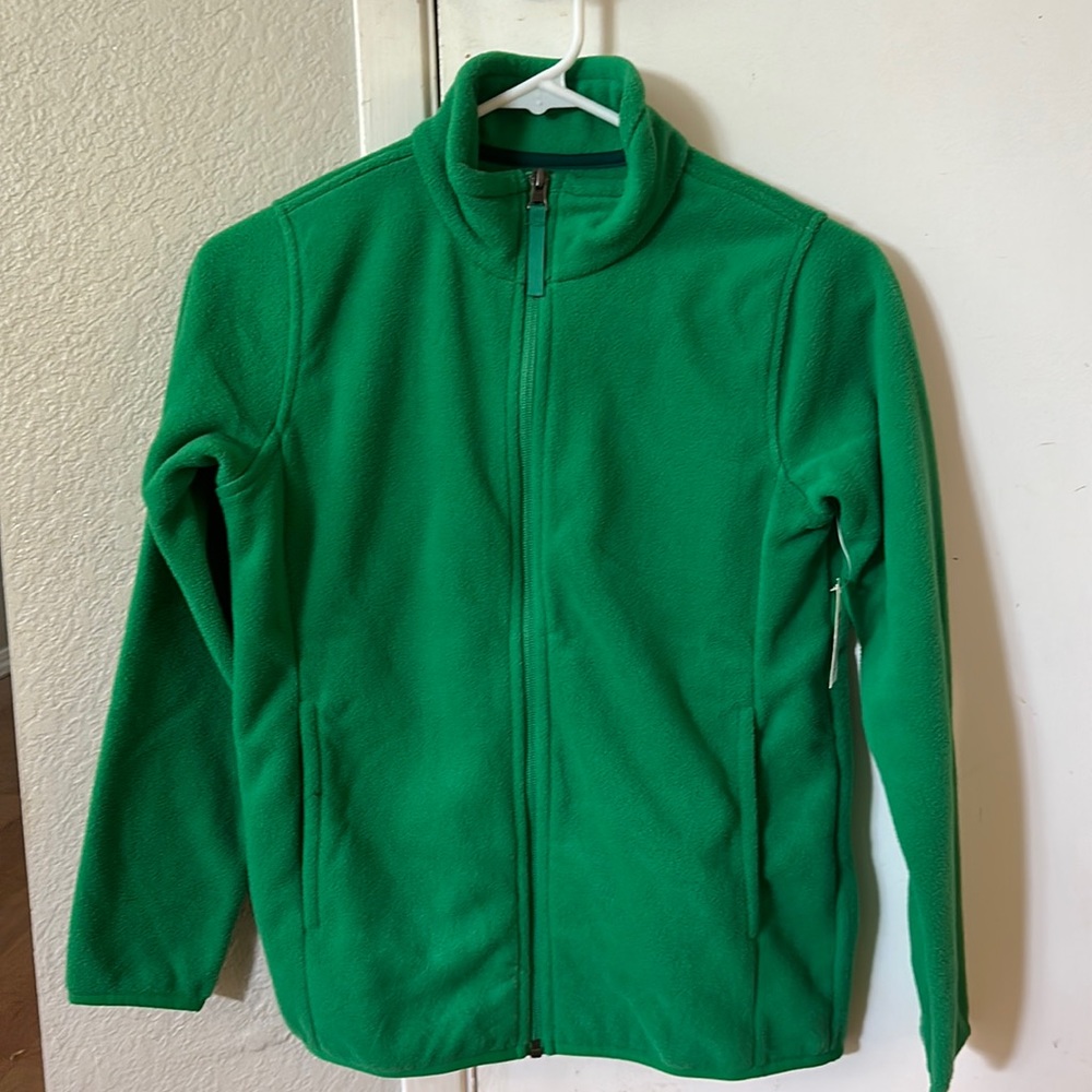 Green fleece zip up